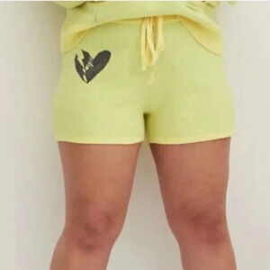 Torrid Luxe Cozy Lovesick Bolt Yellow Sweater Shorts - Size 1X